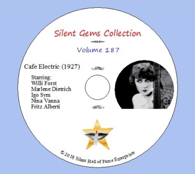 DVD ''Cafe Electric'' (1927) featuring Marlene Dietrich, Classic Silent Drama 