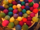 Felt Balls,3 cm 50 pack,Mixed Colours, Fair Trade, Nepal