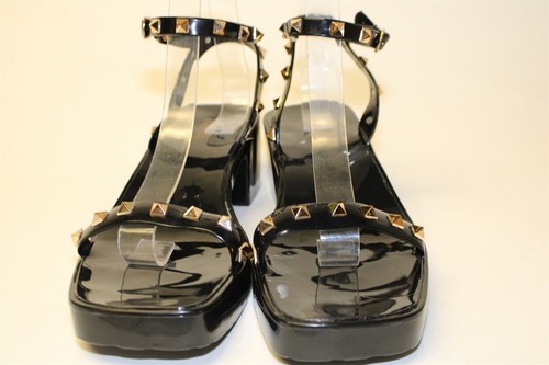 MIA Womens Indi Size 9 M 40 NEW Black Studded Jelly Square Toe Shoes Q100260 - Picture 12 of 24