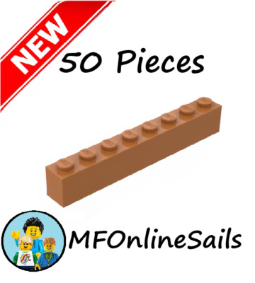 **NEW** 50x Genuine LEGO 1x8 Bricks - Dark Orange - Piece # 3008 Bulk