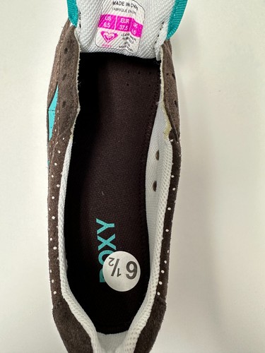 Scarpa Roxy in pelle suola in gomma marrone-blu N457E29, taglia: 6,5, nuovissima - Foto 7 di 7