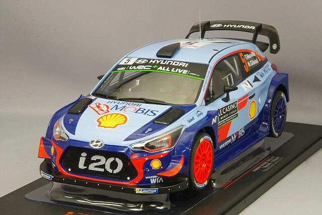 MODELLINO 1:18 AUTO RALLY IXO HYUNDAI i20 WRC NEUVILLE MONTE CARLO 2018 DIE CAST - Immagine 4 di 4