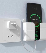 1pc No Drill Wall Mount Mobile Phone Holder/Charging BLACK