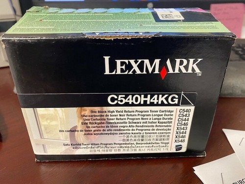 New Genuine Factory Sealed Lexmark C540H4KG Black Toner Cartridge C540h1kg - 第 1/1 張圖片
