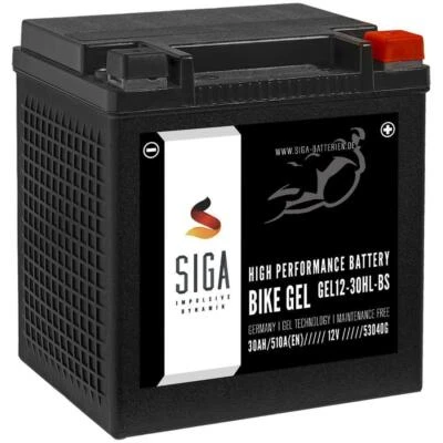 SIGA BIKE GEL Motorrad Batterie YIX30L-BS 30Ah 12V 510A/EN Motorradbatterie Harley