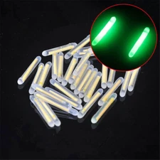 100Pcs 1.5" Mini Glow Sticks For Fishing Float Fluorescent Rod Night Green Light