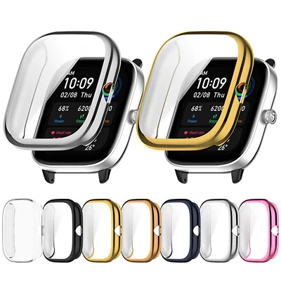 For Amazfit GTS 4 Mini Watch Case TPU Glass Full Screen Protector Cover Shell