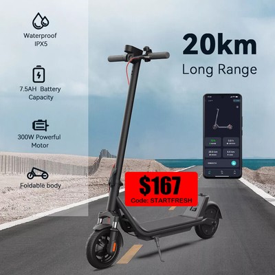 Adult Electric Scooter Powerful Long Range E-Scooter Urban Commuter 300W/7.5AH