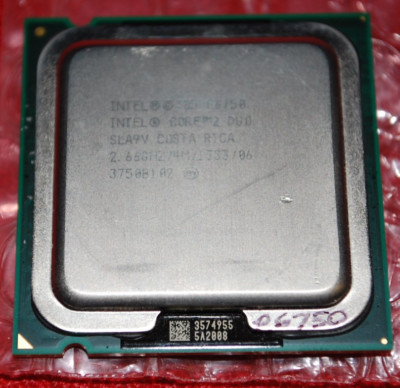 Intel Core2 Duo E6750 Chip 2.66 GHz / 775 / 4MB / 1333 / 1.5 v / SLA9V