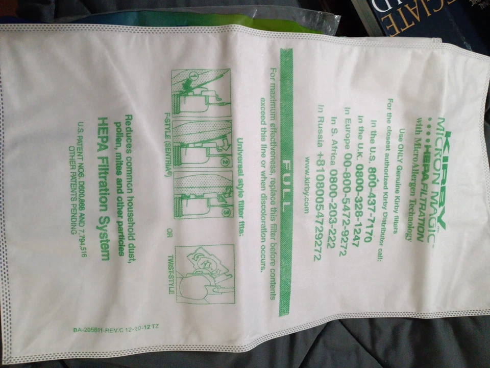 Kirby Sentria Hepa Micron Magic  Allergen Reduction Filters F Style Twist  5pack - Image 3 of 3