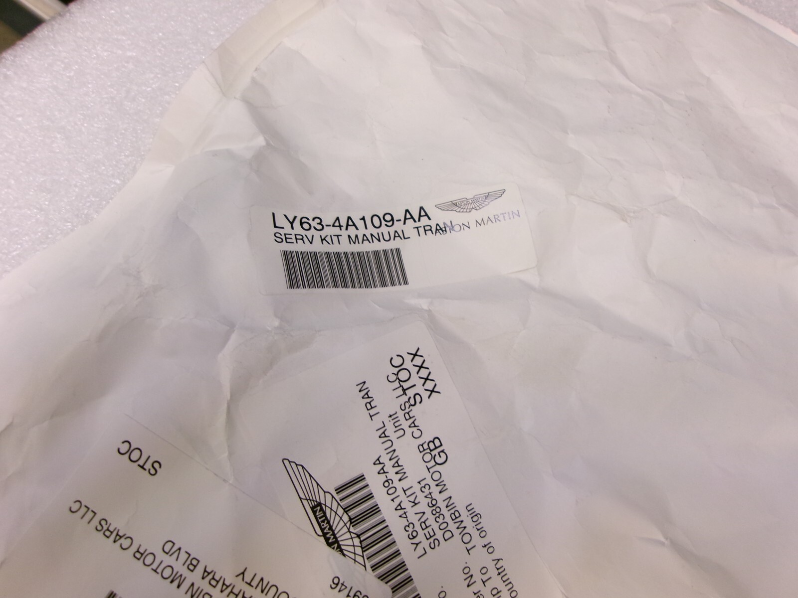 New Genuine OEM ASTON MARTIN Vantage AMR LY63-4A109-AA SERV KIT MANUAL TRANS