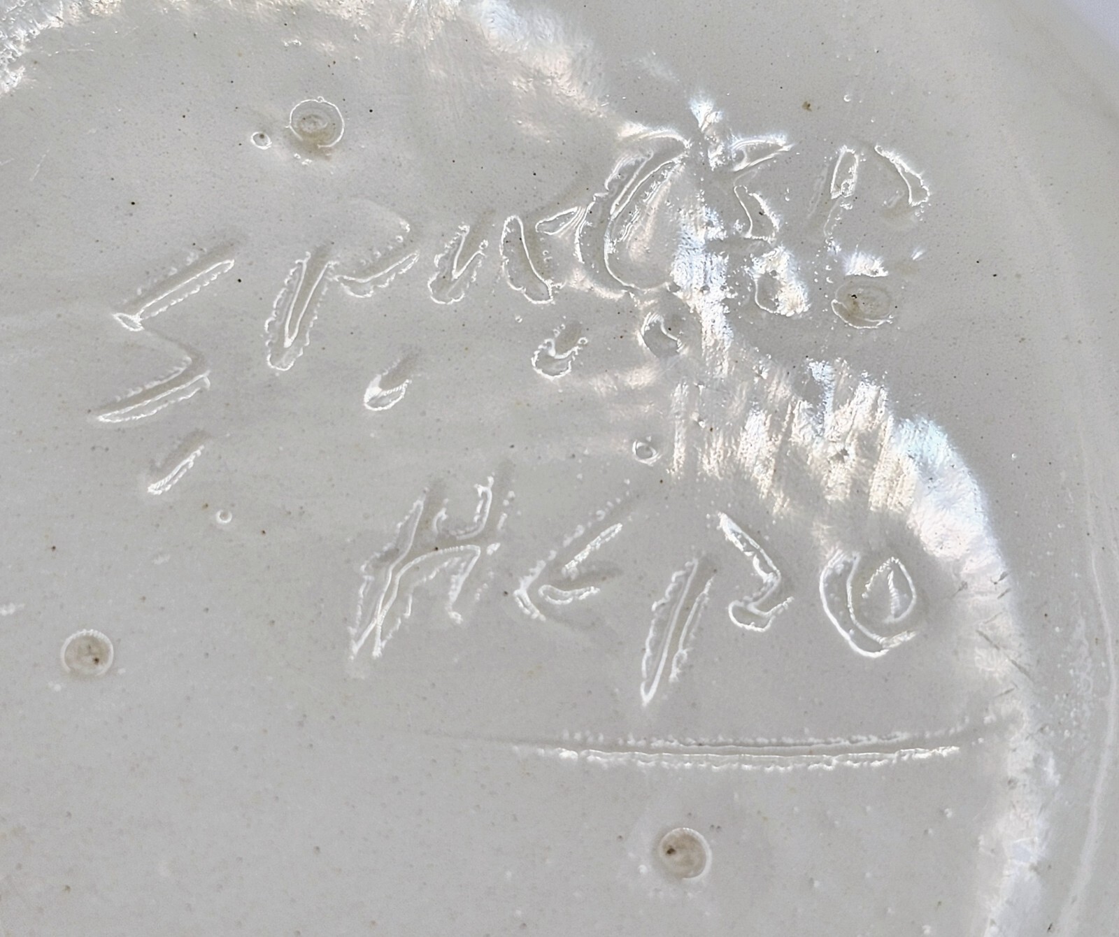 Vintage Native American Souix Pottery Hepo Signed Seashell Trinket Dish