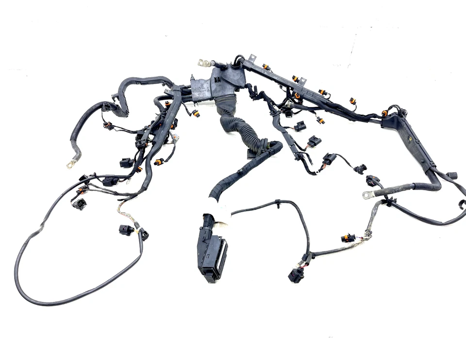 Cable arnés de cables motor 4,8 L doble turbo Porsche Cayenne 957 2008-2010 OEM Foto 3 de 4