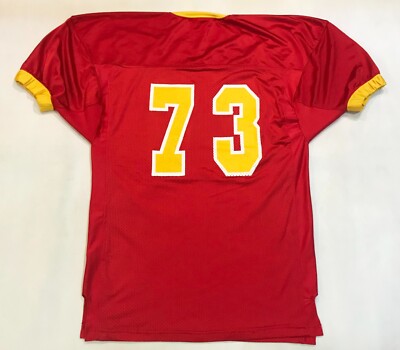 Vintage Riddell #73 College Football Jersey XL Red USA Screen | eBay