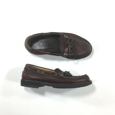 L.L. Bean Allagath Bison Leather Oxford Loafers Mens Size 8D Brown 273080 LL Bean Men main image 2
