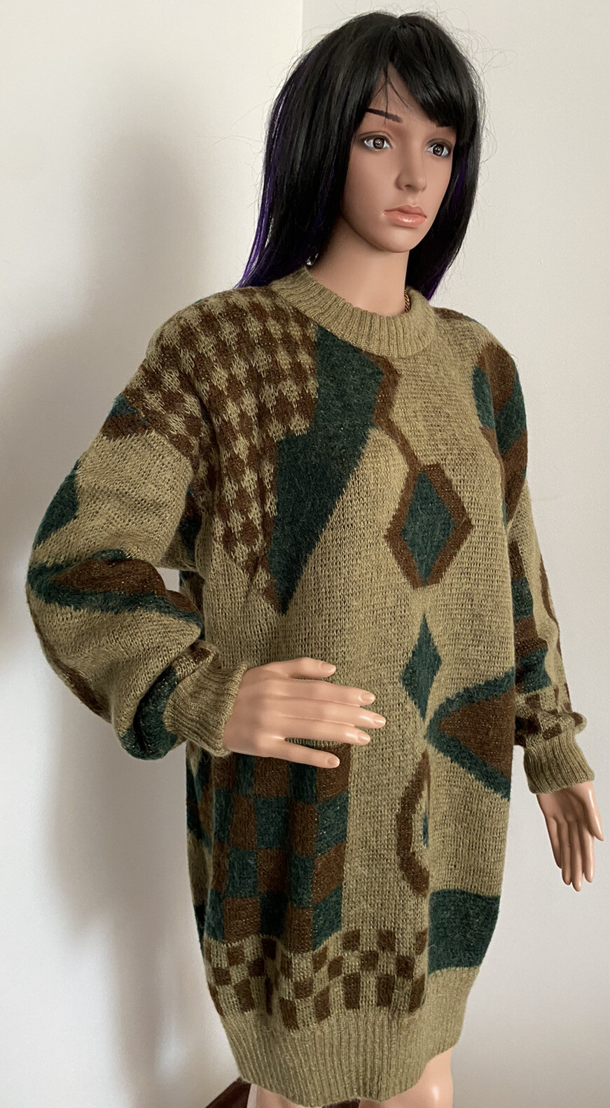 MISSONI ❤️RARE VTG  Italy Alpaca Mohair Wool Dress Pullover Sweater Jumper L🔥 image 5