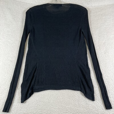 Burberry Women's Navy 100% Silk Sweater Top Made in Italy, Size S