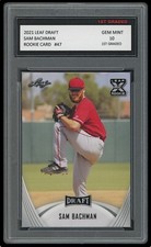 SAM BACHMAN 2021 LEAF DRAFT 1ST GRADED 10 ROOKIE CARD #47 LOS ANGELES ANGELS