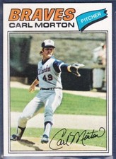1977 Topps Baseball Card - Carl Morton #24 - Atlanta Braves
