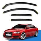 Audi A6 C7 2011-2018 4 Door Saloon Wind Deflectors Rain Visor Guards Tinted 4pc