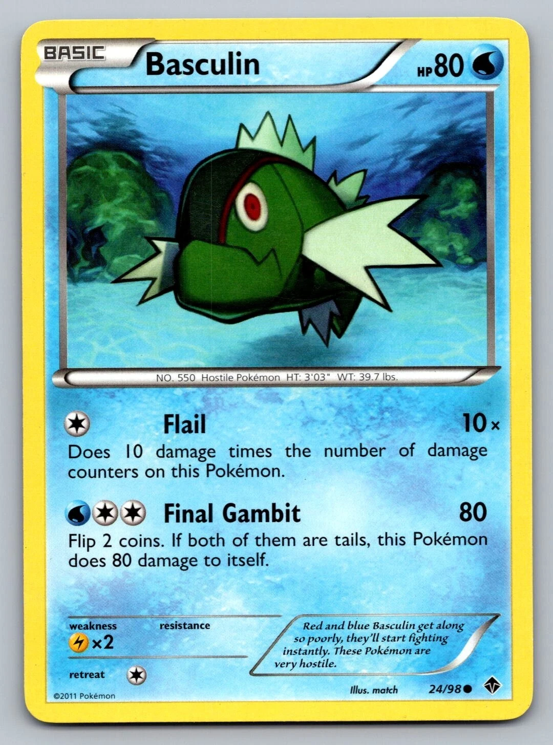Pokemon TCG Emerging Powers Basculin #24