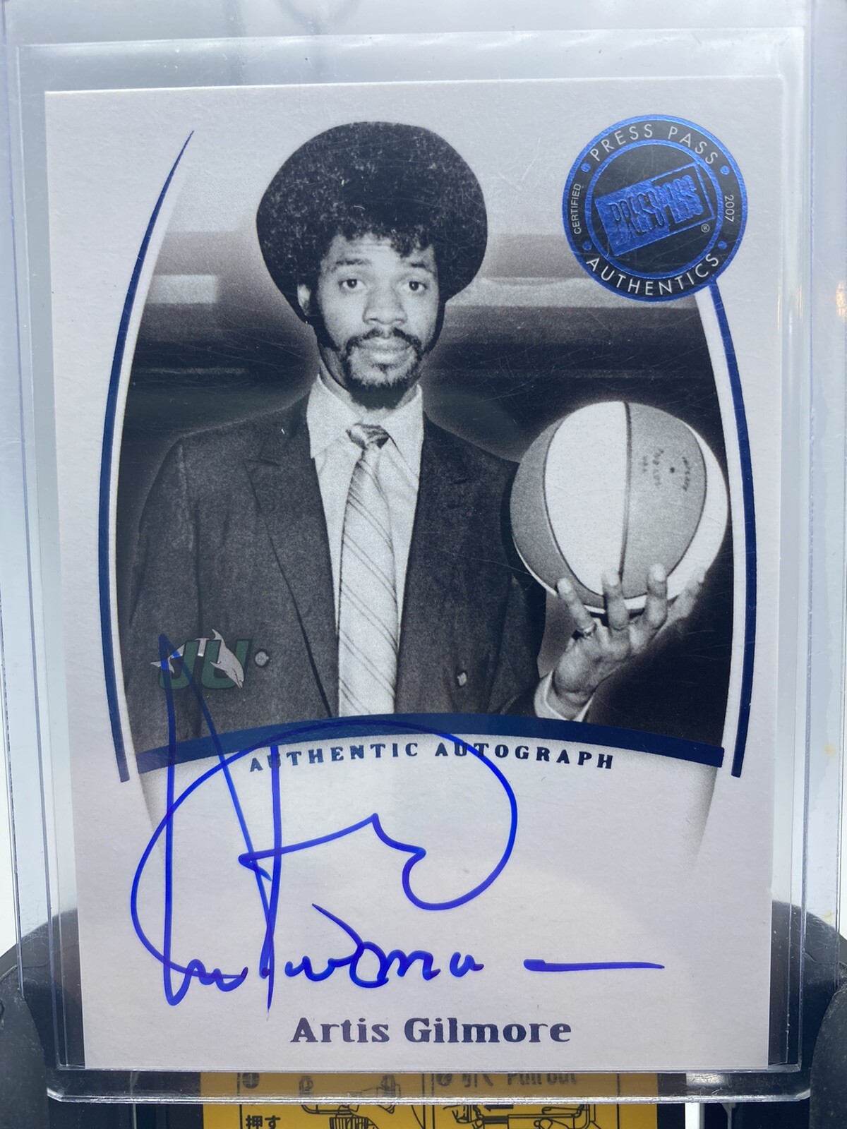 Artis Gilmore Autographed Signed Kentucky Colonels 2007 PRESS PASS LEGENDS BASKETBALL ON CARD AUTO A-Train! 