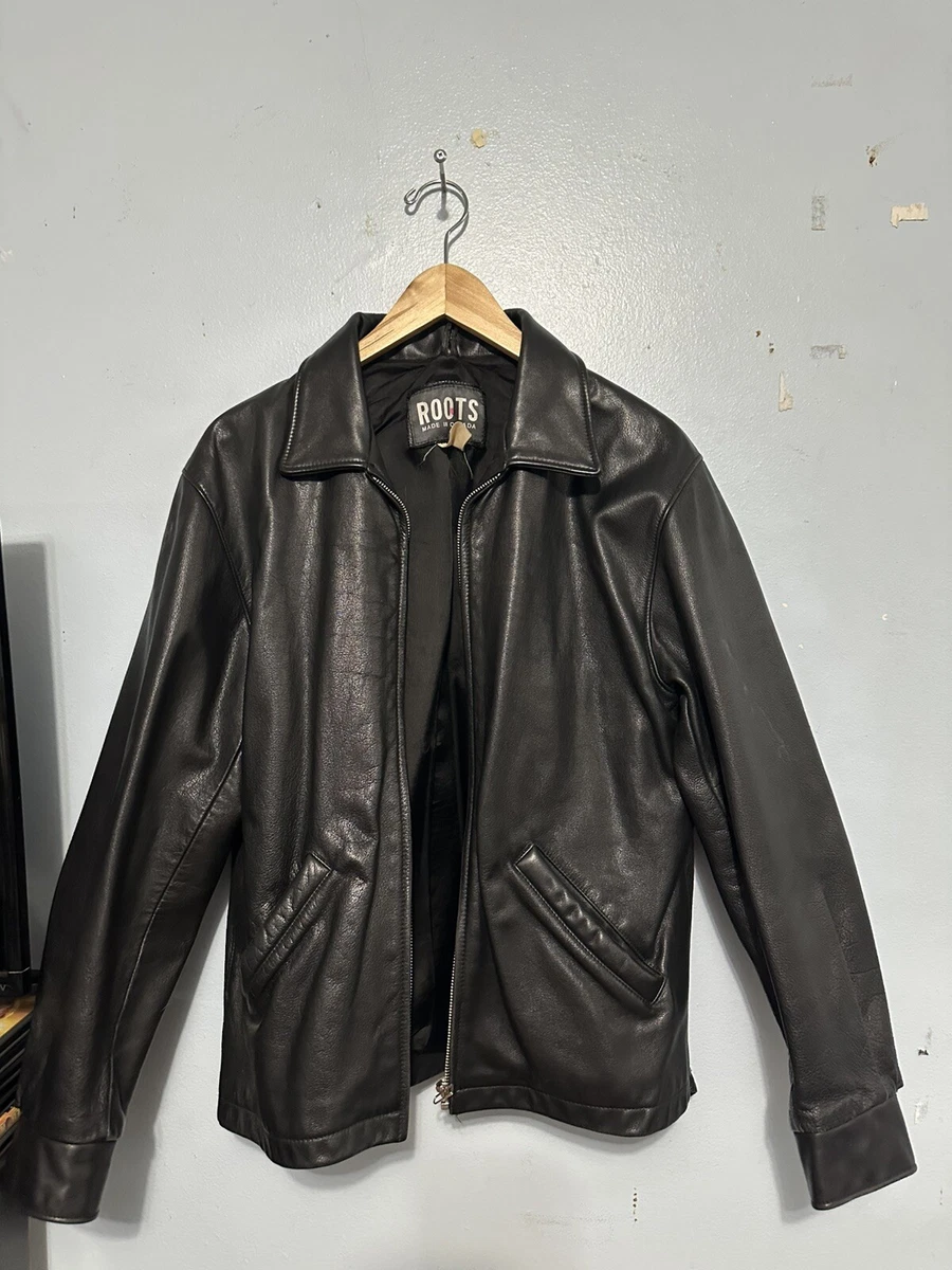 roots leather jacket products for sale | eBay