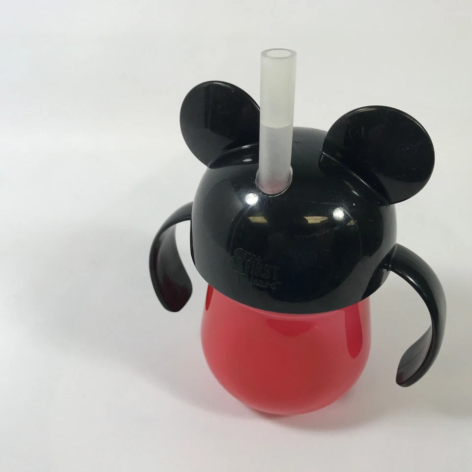 Disney Mickey Mouse Baby Trainer Straw Cup: Collectible with Handles - Image 4 of 4