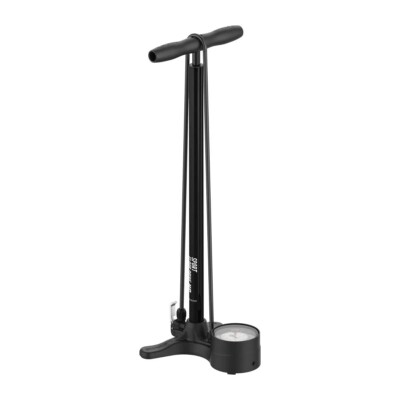 Lezyne Sport Standpumpe 3,5 Manometer - Doppelventilkopf - flach schwarz