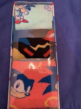 Sonic Hedgehog 3 Pair Crew Socks- Fits Shoes 8-12