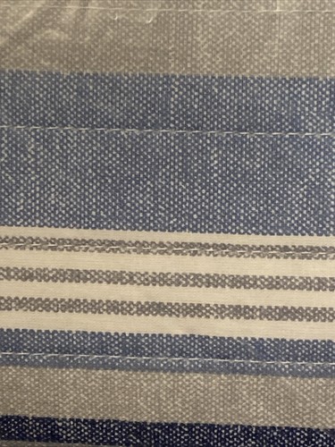 Nautica Home JETTISON 2-Piece Blue/Gray Striped Cotton Twin Quilt Set, NWT - Picture 4 of 5