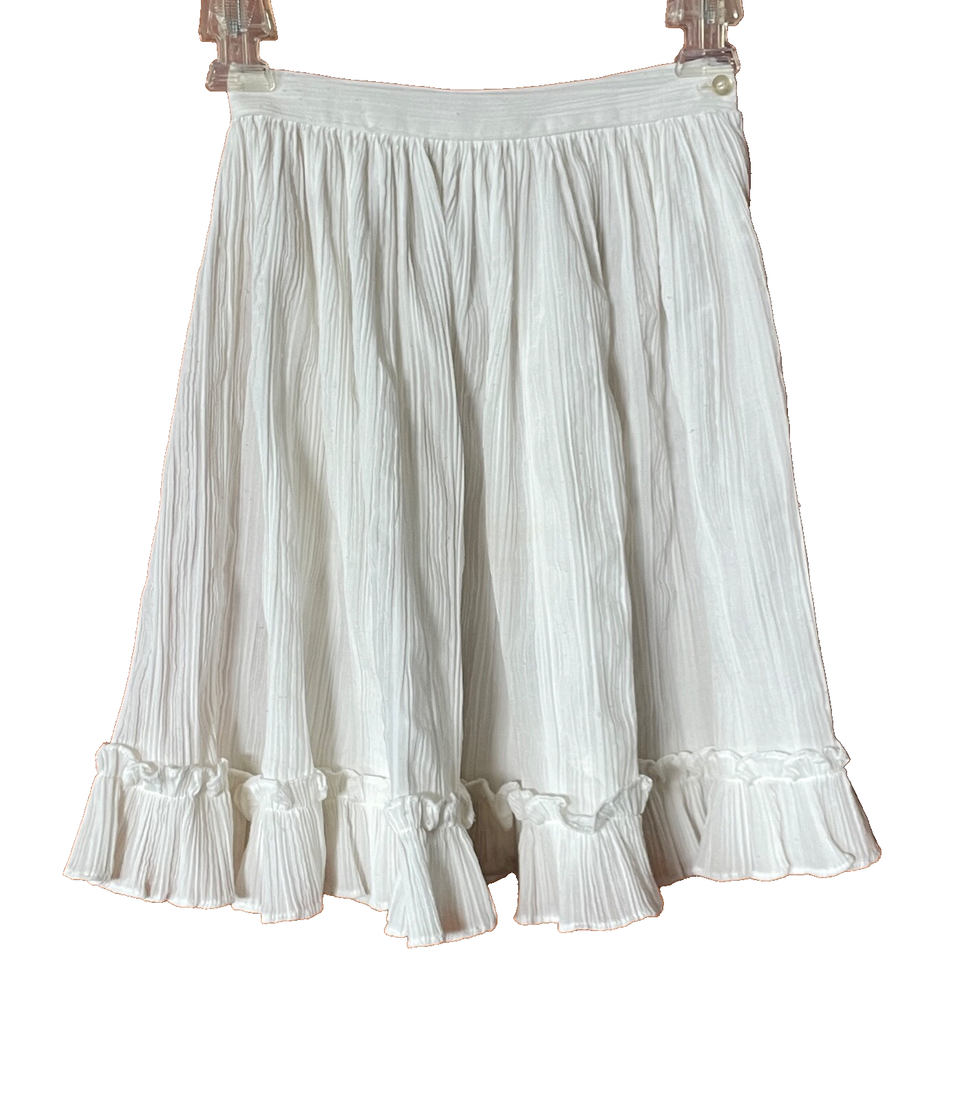 GONNA BIANCA CON VOLANT YVES SAINT LAURENT VINTAGE bambina taglia 8