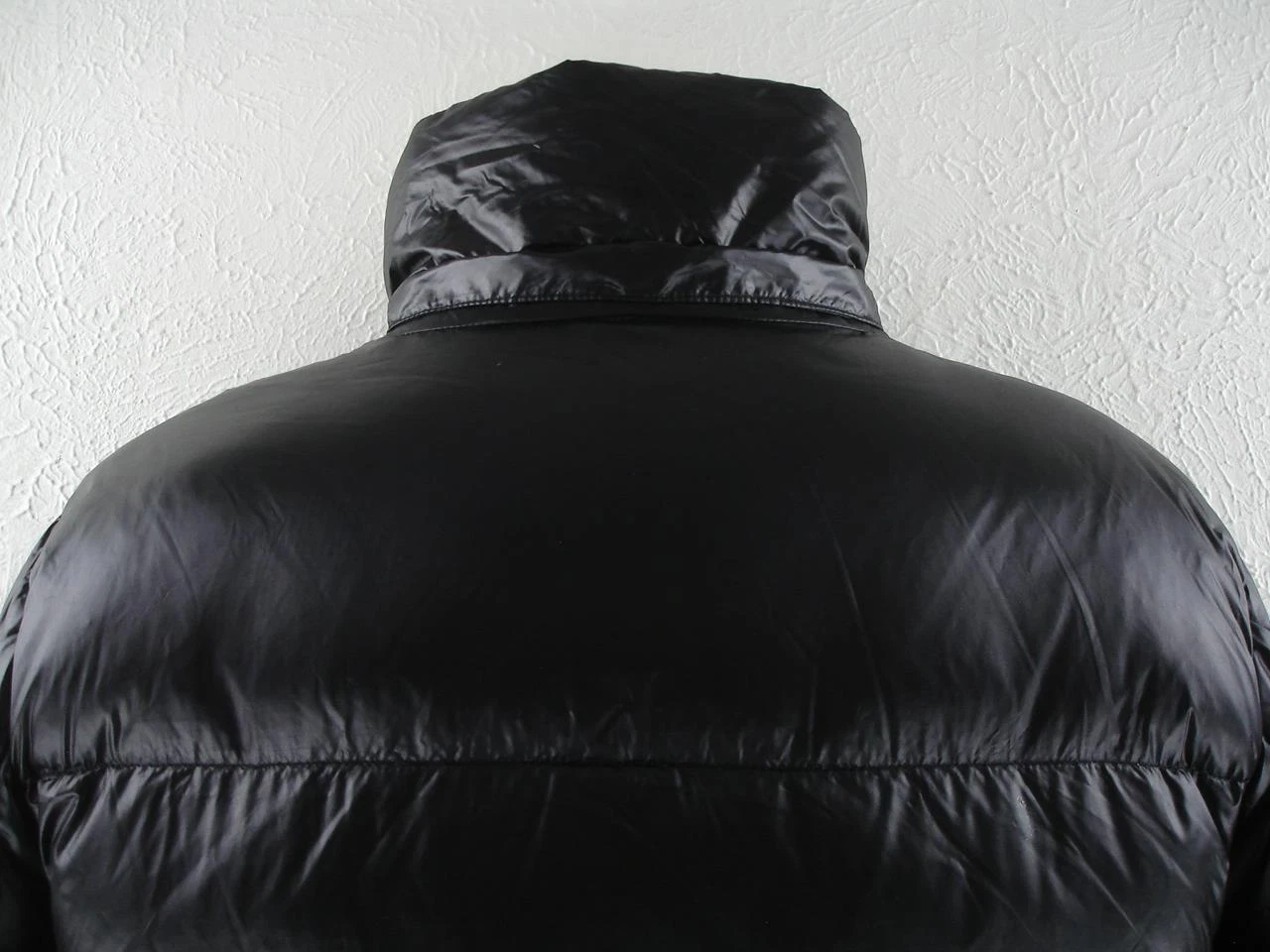 Giacca trapuntata donna XL Moncler tg 4 Bady Puffer nera piuma d'oca mancante cappuccio