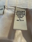 Amanda Smith Size L White Linen Skirt Side Slit Embroidered Beach Coastal Large — photo 8