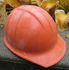 Jackson Products Hard Hat 1950's vintage Fiberglass helmet RARE ORANGE!