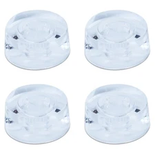 4x Acrylic Bass Guitar Knobs Volume Tone Control Knobs Transparent White numbers