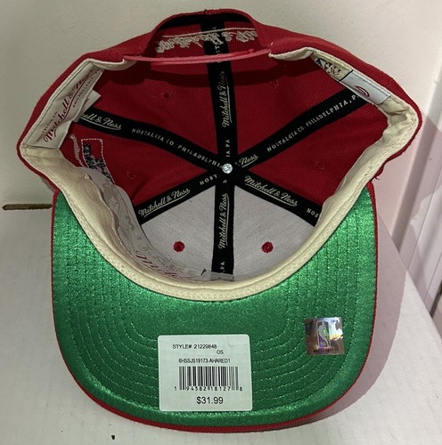 Atlanta Hawks Mitchell & Ness Hardwood Classics Snapback Red Hat Embroidered New - Picture 7 of 8