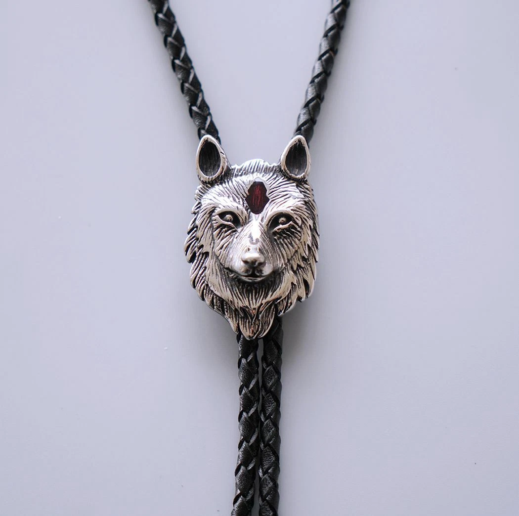 JEAN'S FRIEND Cravatta Bolo Celtica Con Smalto Blu – Vintage In Similpelle, Regolabile, Argento Anticato