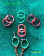 8X Barber Hair Shears Scissors Finger Rings Grips Inserts 4 sets SIZE MEDIUM