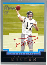 2004 Bowman Red Ink Philip Rivers Auto SSP RC #113 /25