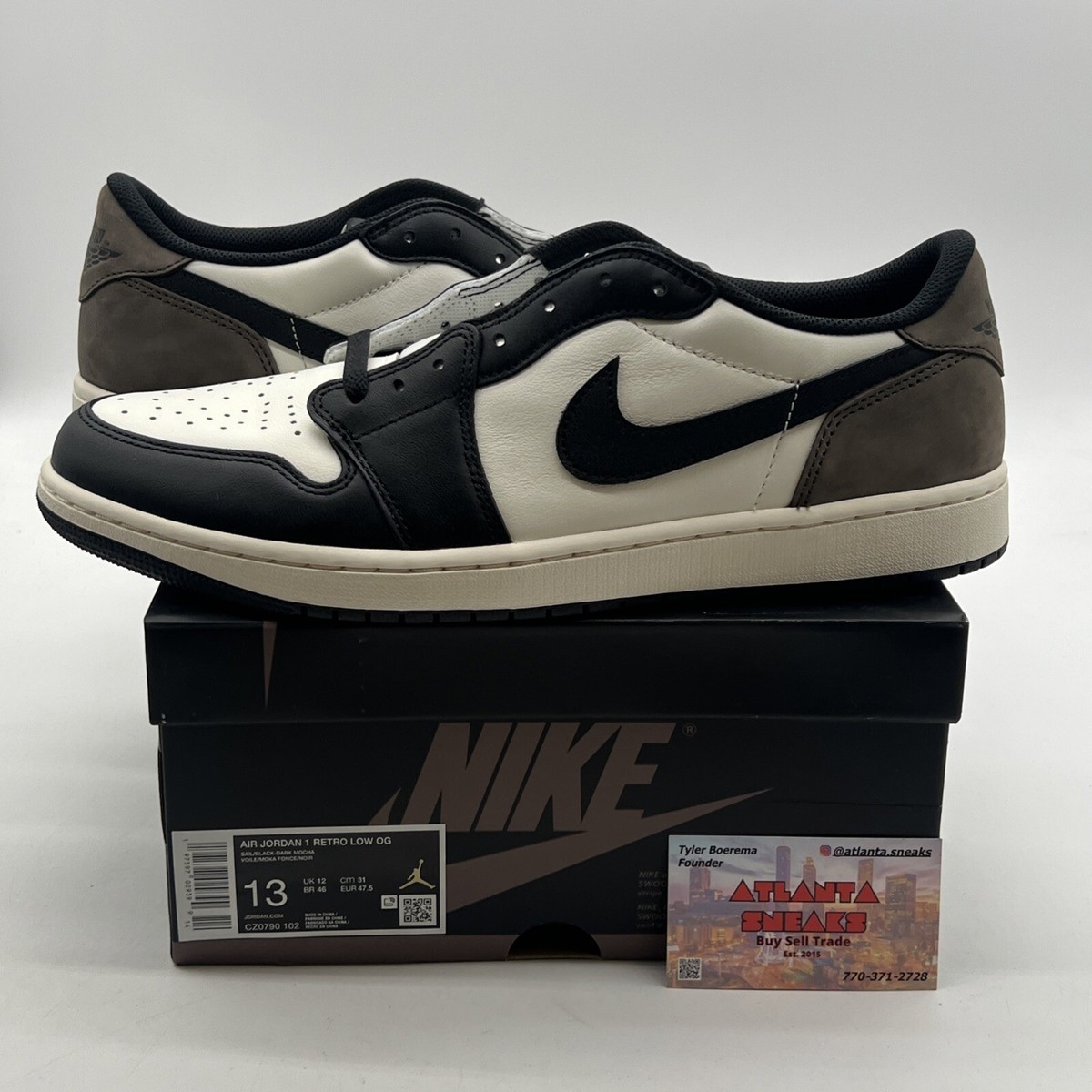 Size 13 - Air Jordan 1 Retro OG Low Mocha for sale online | eBay