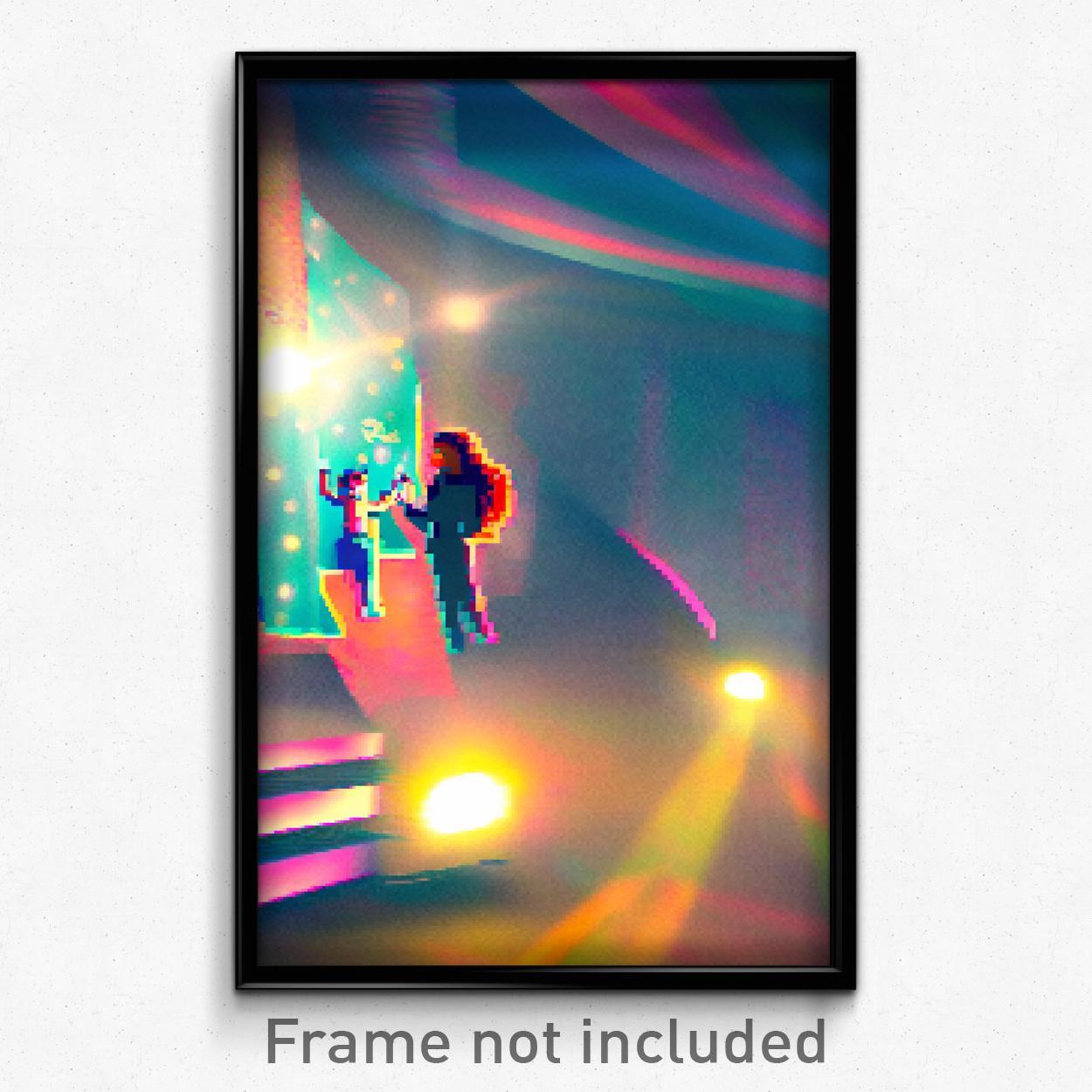 Pixel Art Poster - Artistic Pass (8 Bit Psychedelic Trippy Video Game Print)