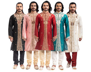 Worldwide Postage Men Ethnic Indian Design Kurta Churidar 2pc Suit