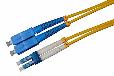 CONBIC  50m LC SC Fibre Optic Cable Duplex OS2 Single Mode 9/125 Fibre Optic