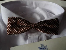 NOS VTG MENS  DEADSTOCK 1940-50s CLIP-ON SILK BOW TIE MARK of CALIFORNIA RAB