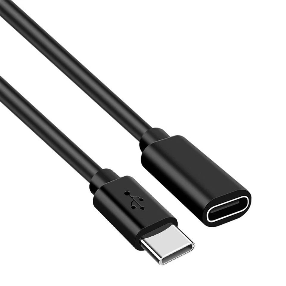 USB Type-C Extension Cable USB-C Male to Female Data Transfer Charging 1 meter - Image 2 of 4