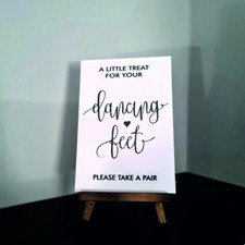 A Little Treat For Your Dancing Feet Wedding Sign / Mini Easal. Flip Flops Party