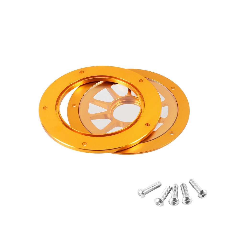 Gold CNC-Cut Primary Derby Timer Cover for Harley Touring Road King Road Glide - Imagem 2 de 4