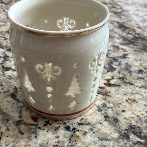 Lenox Hosting the Holidays Santa Porcelain Candle Holder Christmas - Picture 5 of 8