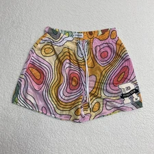 Ryoko Rain Shorts Mens XL Multicolor Mesh Athletic Drawstring Patch Logo